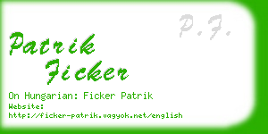 patrik ficker business card
